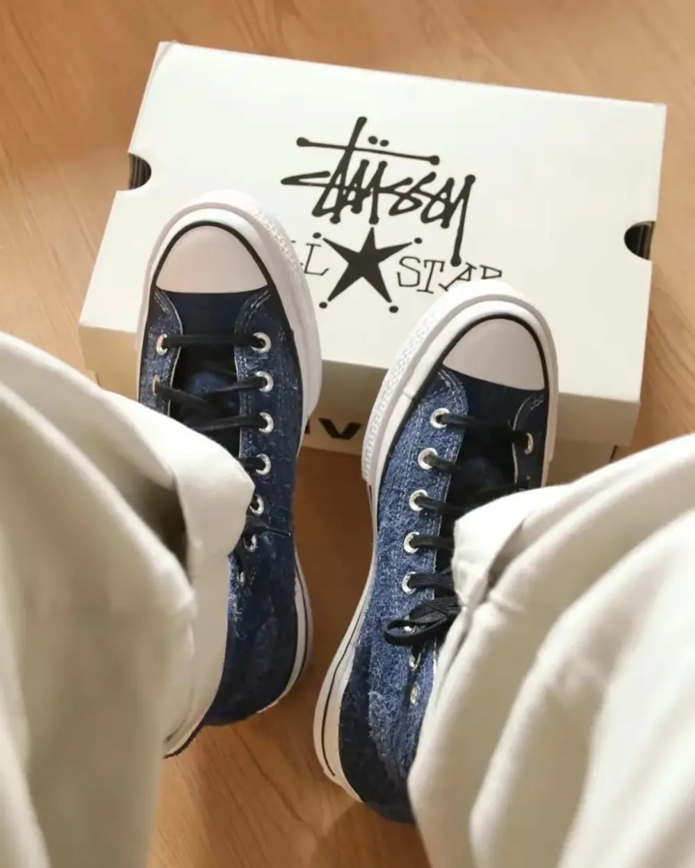 Alternative view of Giày Converse x Stussy Chuck 70 High 'Blue' A03711C