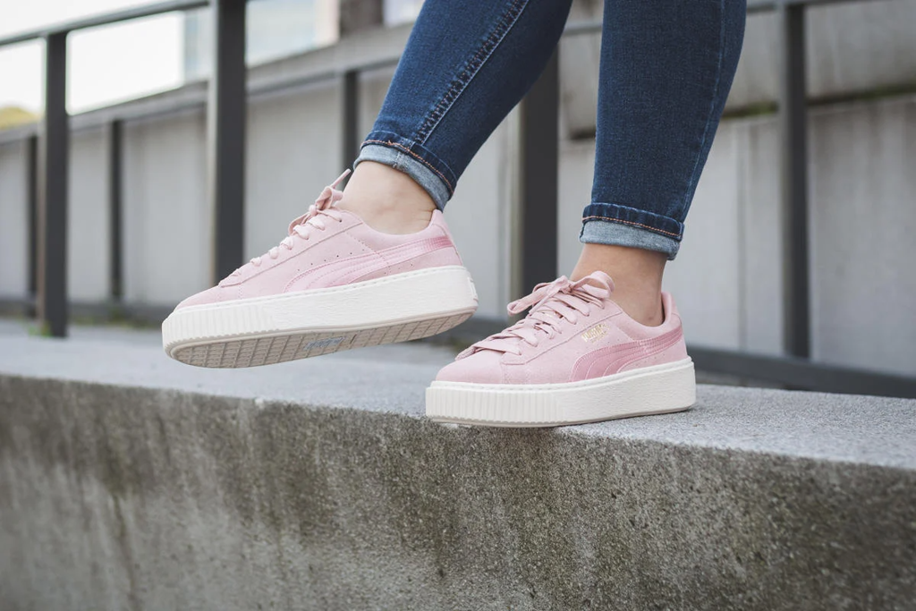 Giày Puma Suede Platform Satin 'Silver Pink' 365828-03 - Ảnh 4