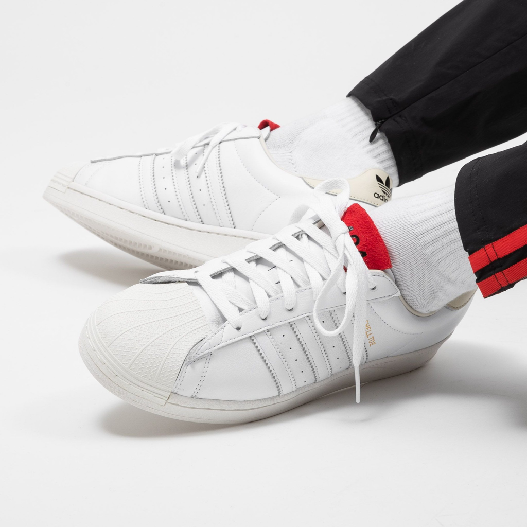 Giày Adidas 424 x Superstar Shell Toe 'White Scarlet' FW7624 - Ảnh 4