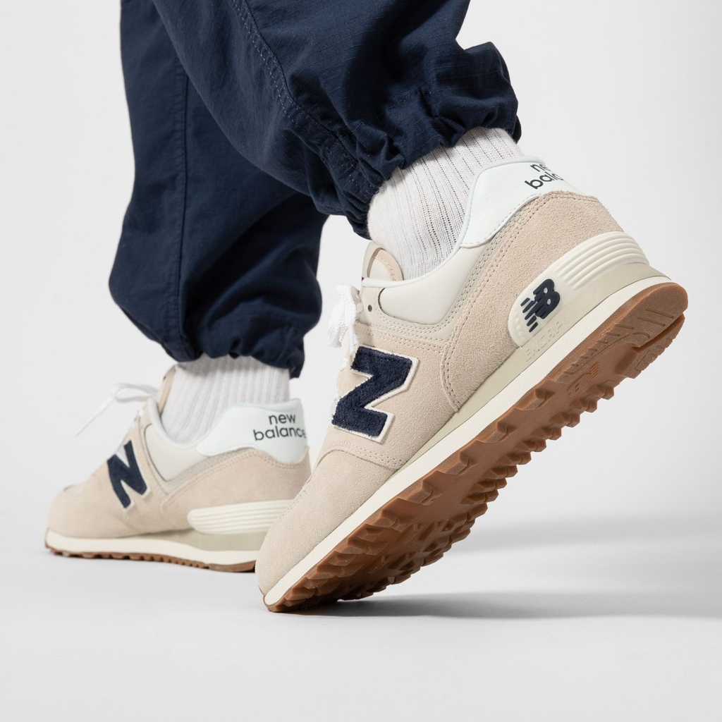 Giày New Balance 574 Running 'Beige Navy' ML574SCD - Ảnh 4