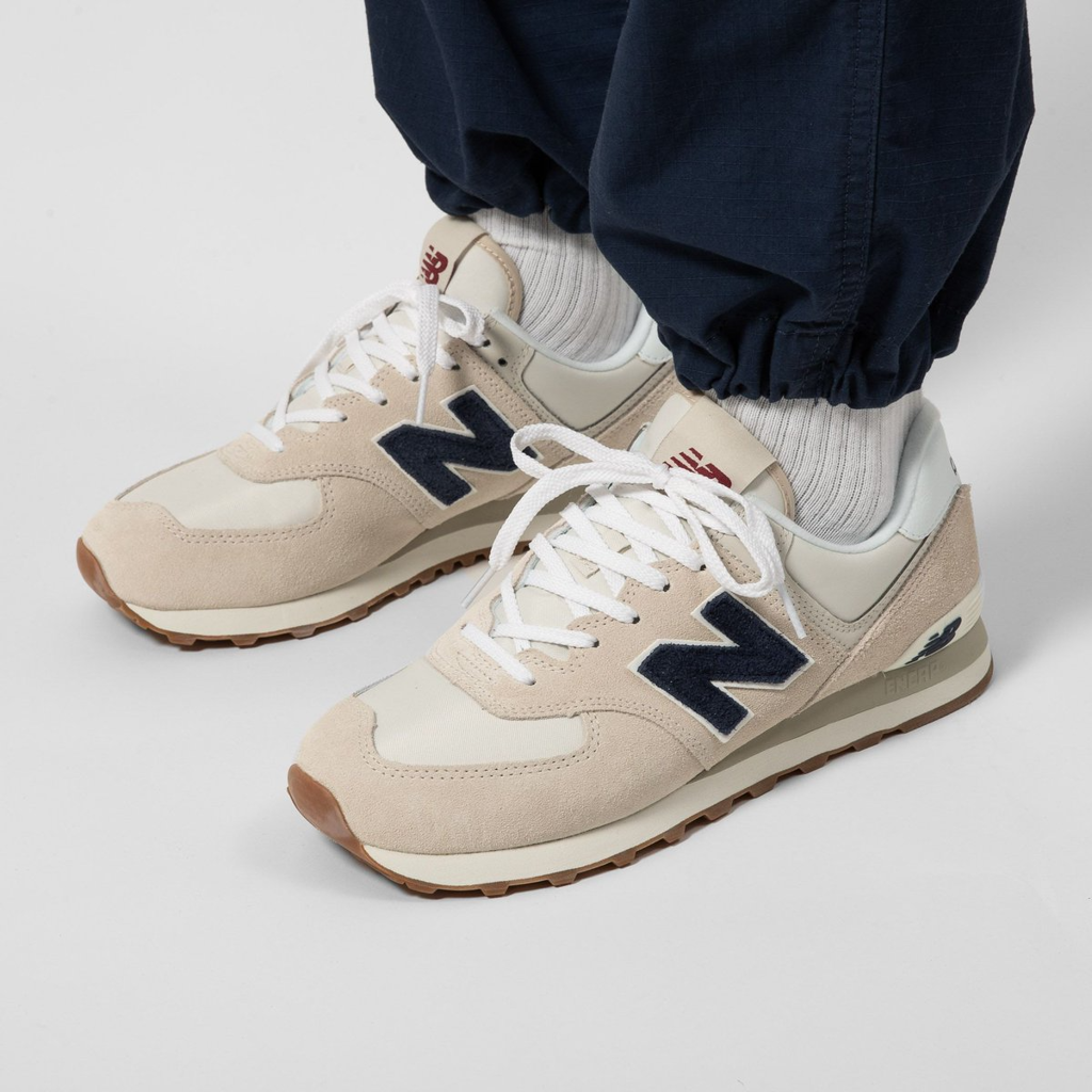 Giày New Balance 574 Running 'Beige Navy' ML574SCD - Ảnh 2