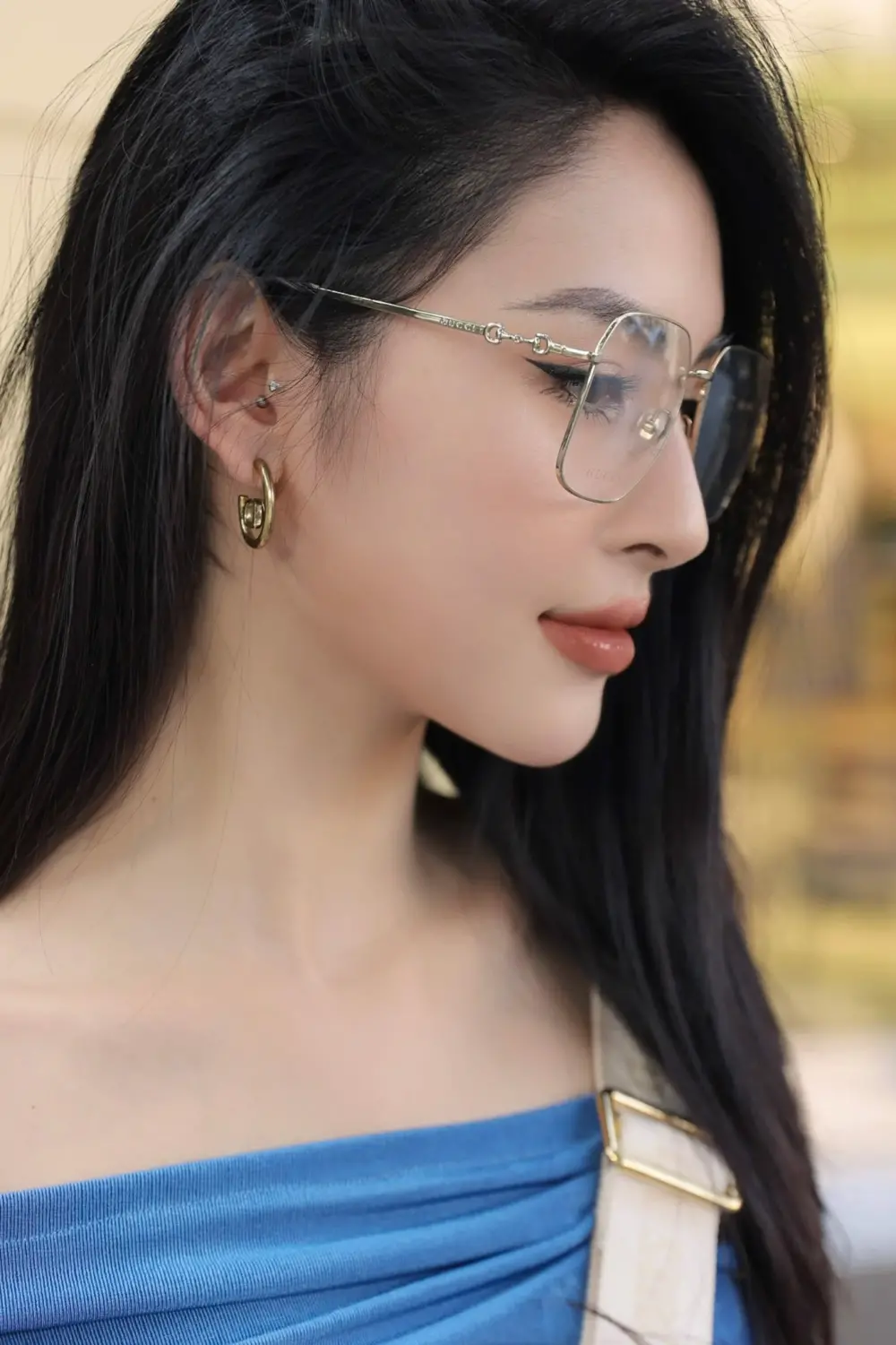 Kính Gucci Eyeglasses 'Gold' GG0883OA-003 - Ảnh 3