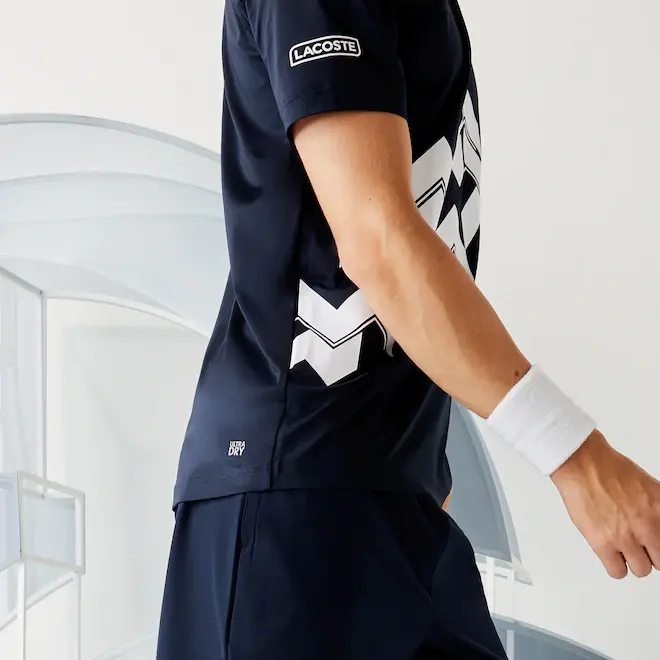 Áo Lacoste Novak Djokovic 'Navy' DH2245-00-525-GH4001-00-525 - Ảnh 3
