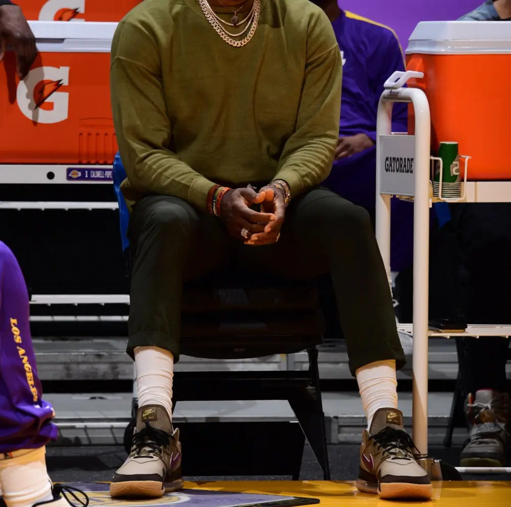 Giày Nike Atmos x LeBron 18 Low EP 'Viotech' CW5635-200 - Ảnh 4