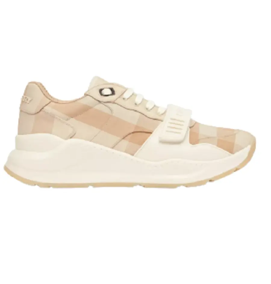Giày Burberry Check Cotton Sneakers 'Soft Fawn' 80539911