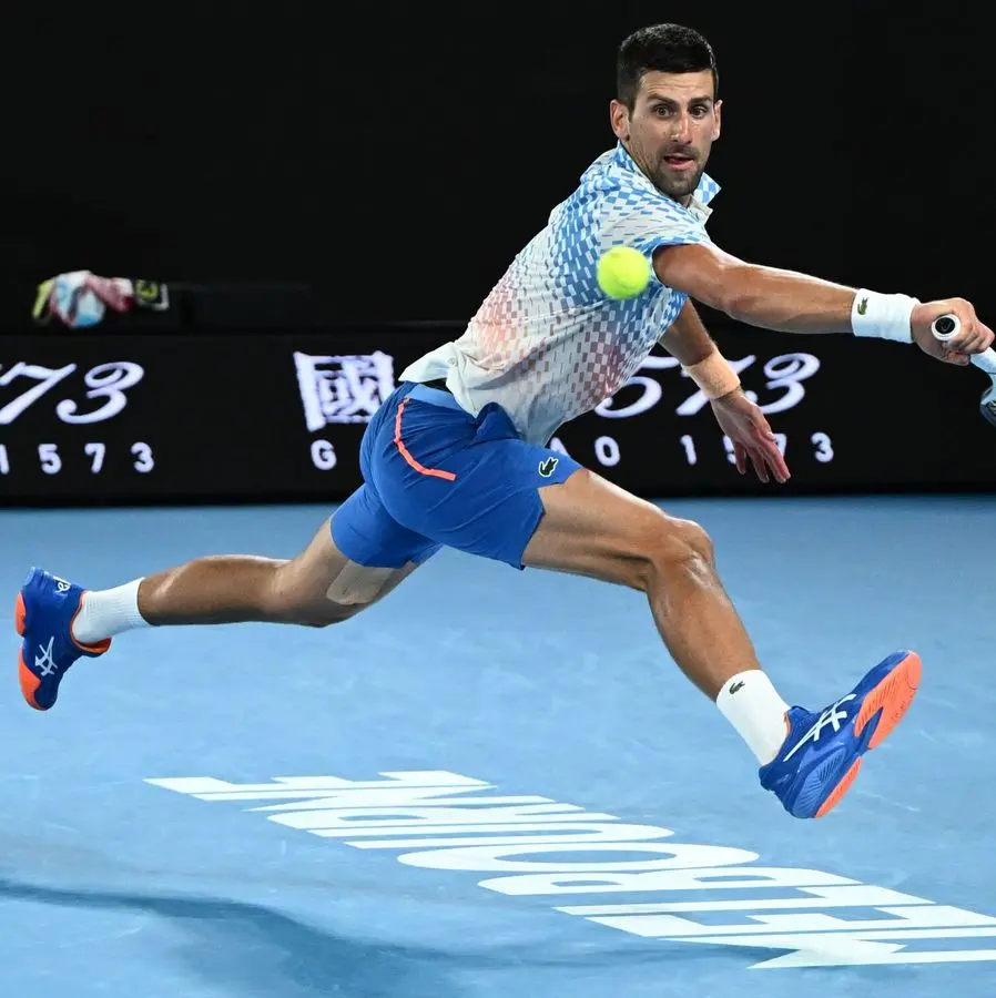 Alternative view of Giày Tennis Asics COURT FF 3 NOVAK 'White Blue' 1041A361-960
