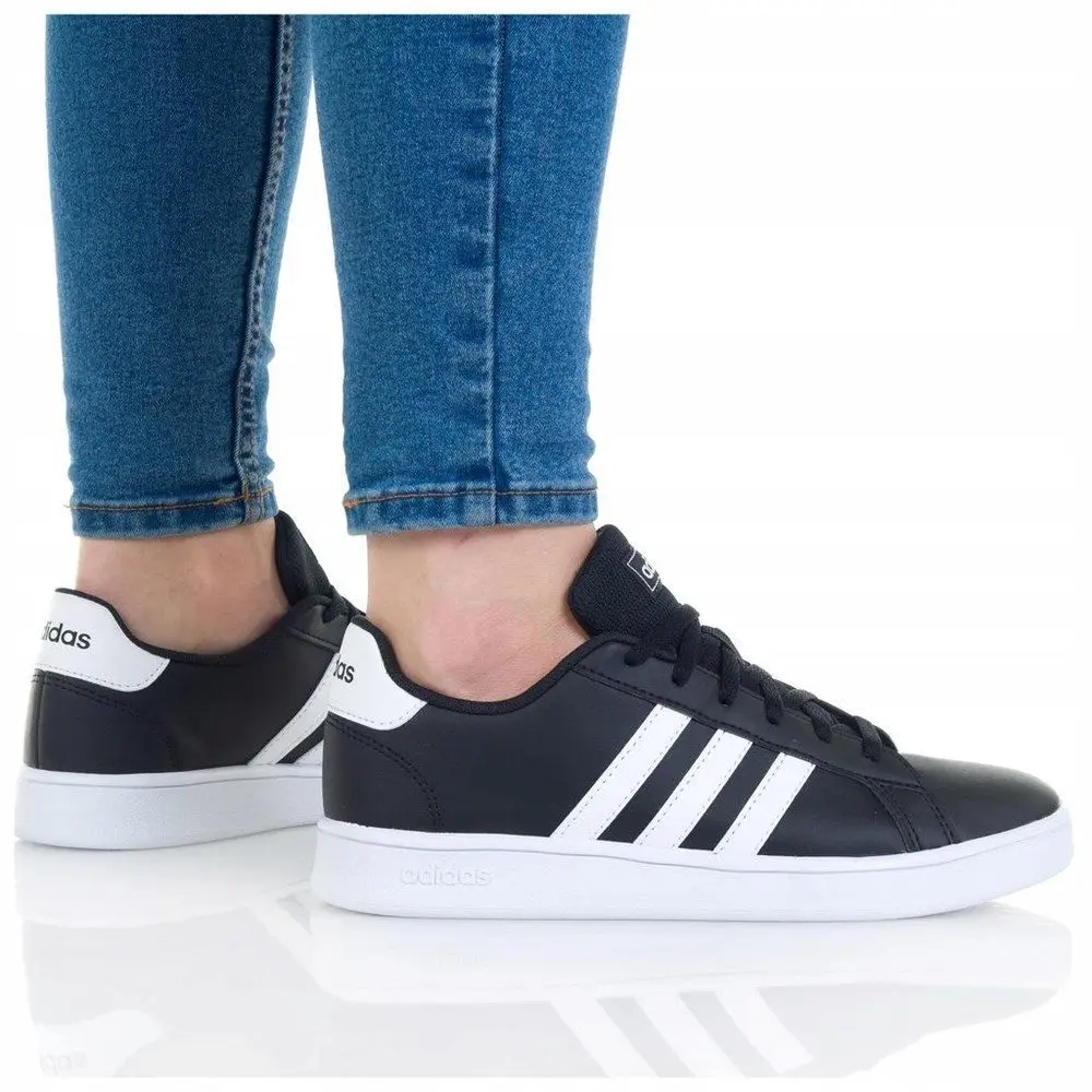 Alternative view of Giày Adidas Grand Court K Black EF0102