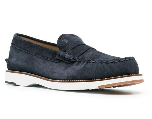 Giày Tod’s Loafers In Suede Blue XXM02G0EG80RE0U805 - Ảnh 2