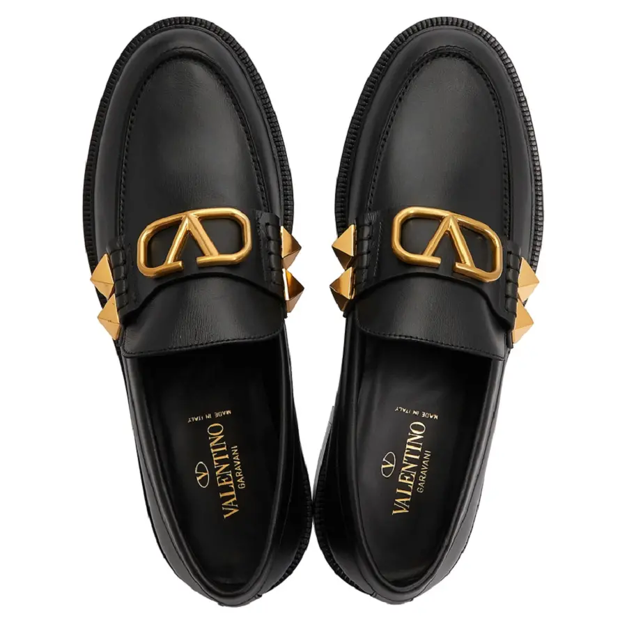 Giày Valentino Stud Signed 'Black' S0F09ELI-0NO - Ảnh 4