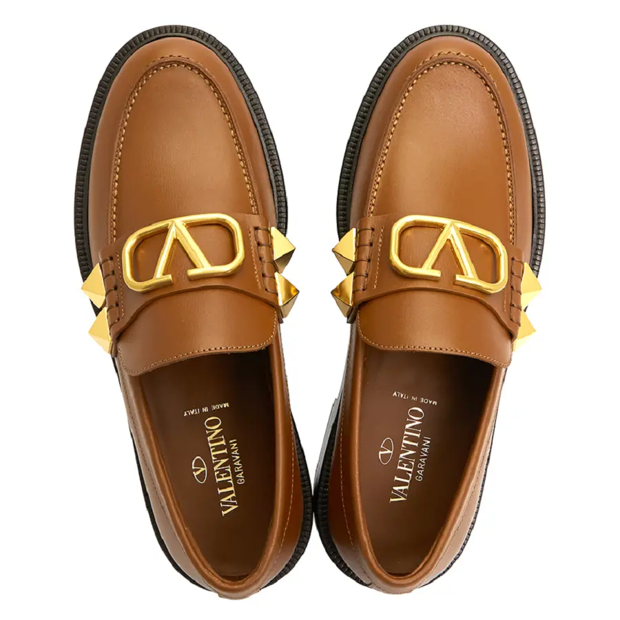 Giày Valentino Stud Signed 'Brown' S0F09ELI-L94 - Ảnh 4