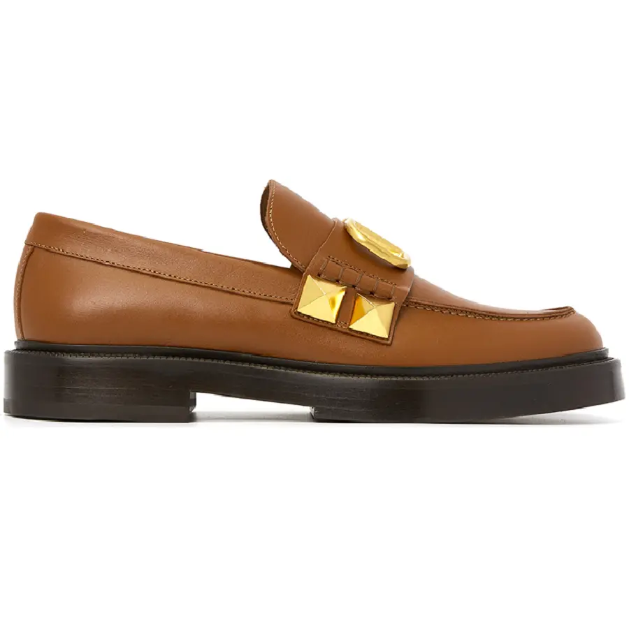 Giày Valentino Stud Signed 'Brown' S0F09ELI-L94