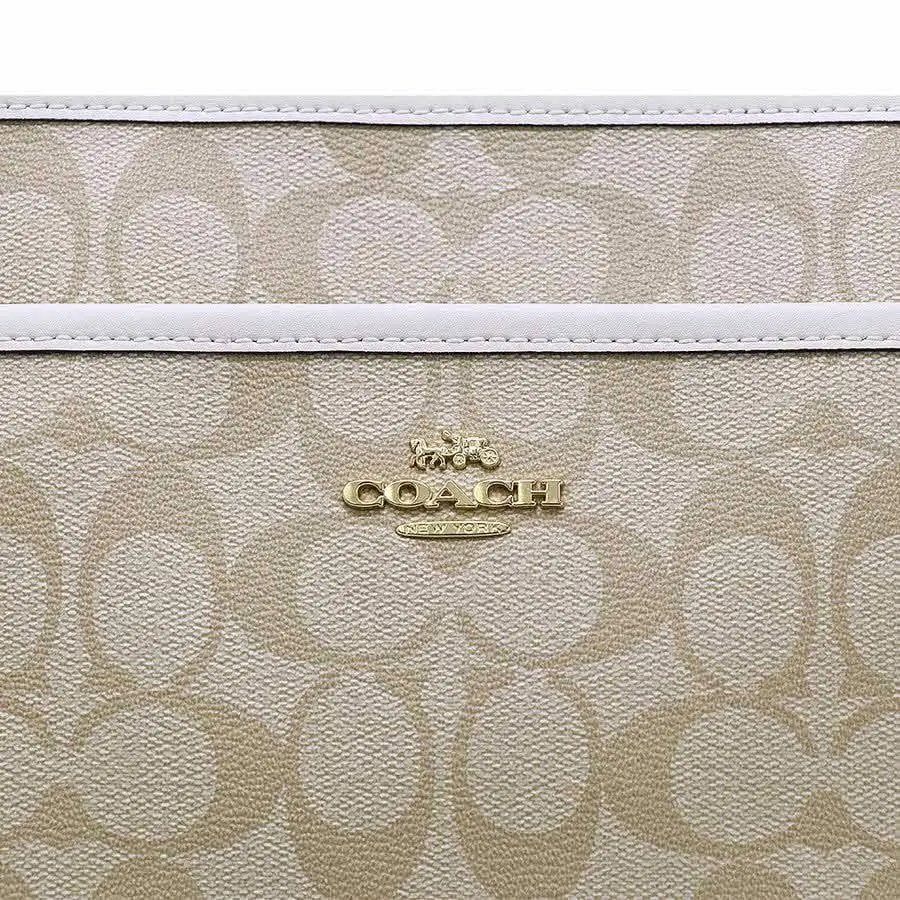 Alternative view of Túi Coach Signature File Crossbody Bag 'Light Khaki' F29210 IMDQC