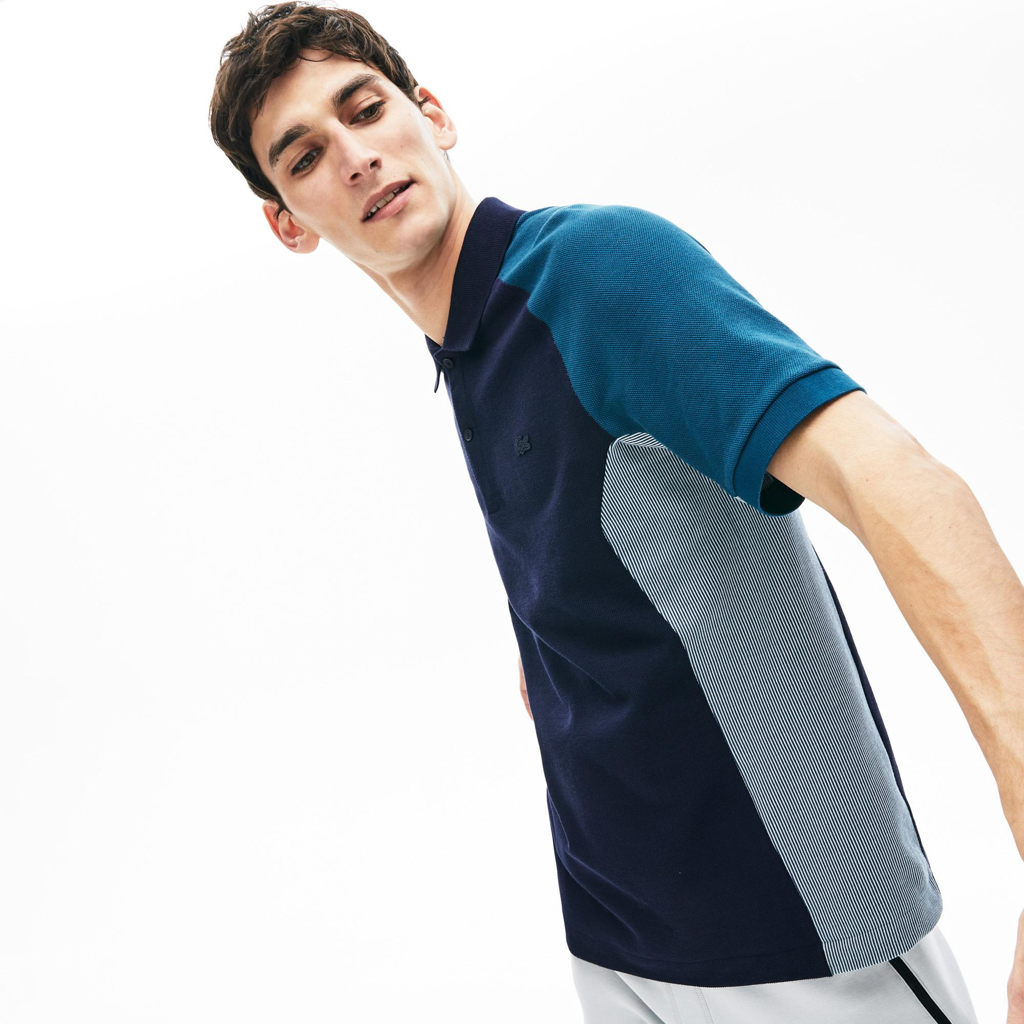 Áo Lacoste Men's Colourblock Piqué Polo PH5023-SSF - Ảnh 4
