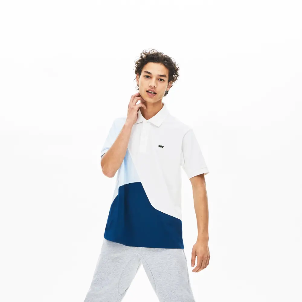 Alternative view of Áo Lacoste Piqué Polo Shirt 'Light Blue Navy' PH8526-ZDJ