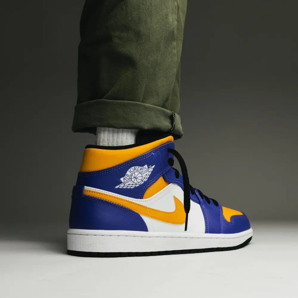Giày Nike Air Jordan 1 Mid GS 'Lakers' DQ8423-517 - Ảnh 3