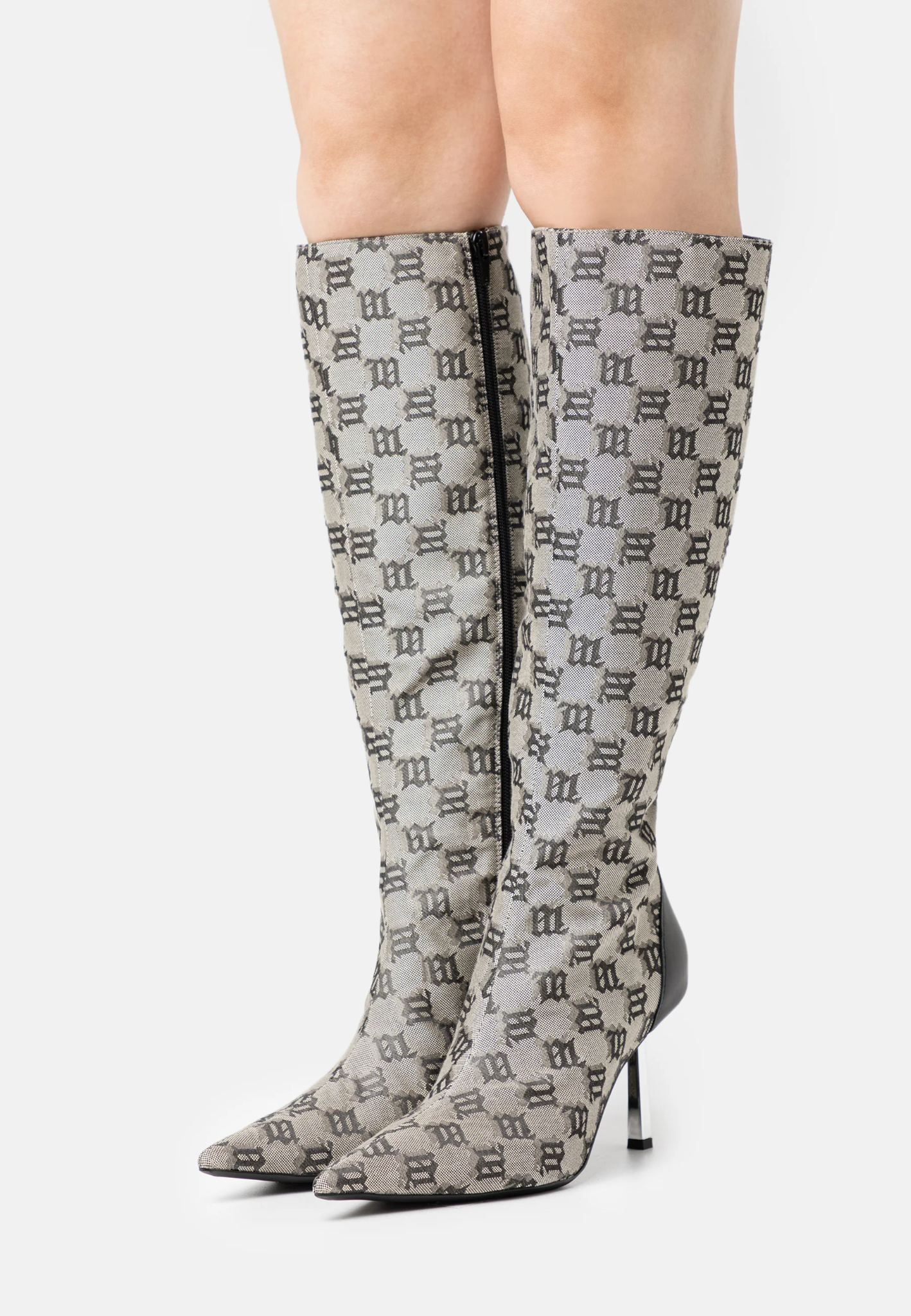 Giày MSIBHV Sasha Knee High Boot Monogram Beige 3121BM624 - Ảnh 3