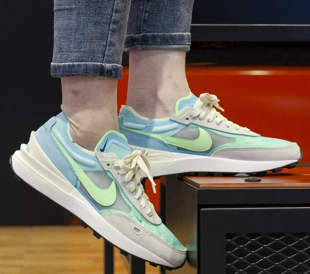 Giày Nike Wmns Waffle One 'Bleached Aqua Lime Glow' DC2533-401 - Ảnh 4