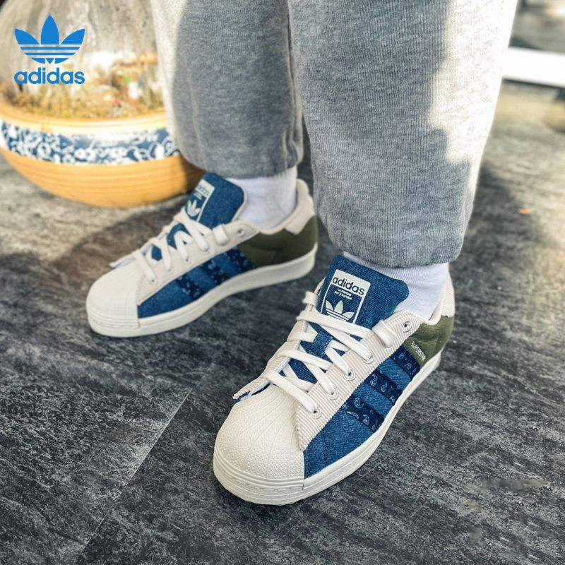 Giày Adidas Superstar Blue Green H04295 - Ảnh 6