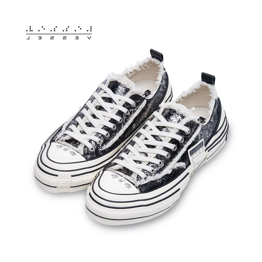 Giày xVESSEL G.O.P. Lows 'Python Pattern Black' - Ảnh 2