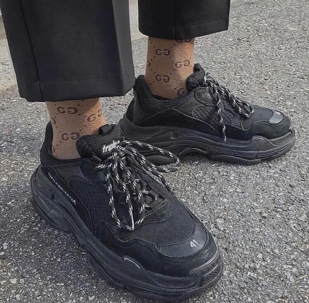 Giày Balenciaga Triple S Sneaker Black Clear Sole 541624 W09O1 1000 - Ảnh 3