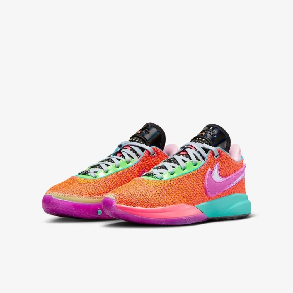 Alternative view of Giày Nike LeBron XX Total GS 'Orange Vivid Purple' DQ8651-800
