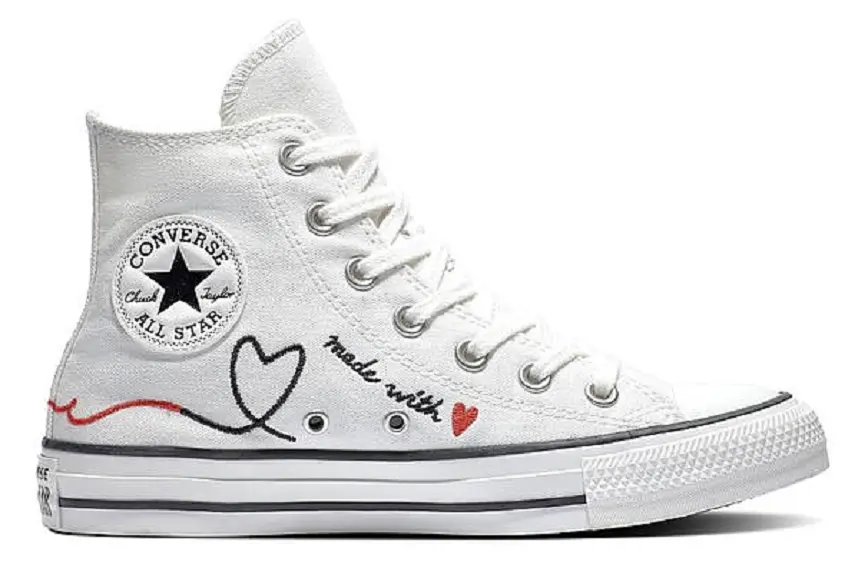 Giày Converse Chuck Taylor All Star High 'Made with Love White' 171159C
