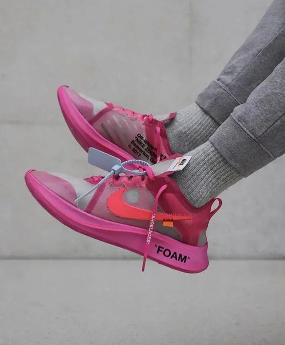 Giày Nike Off-White x Zoom Fly SP 'Tulip Pink' AJ4588-600 - Ảnh 6