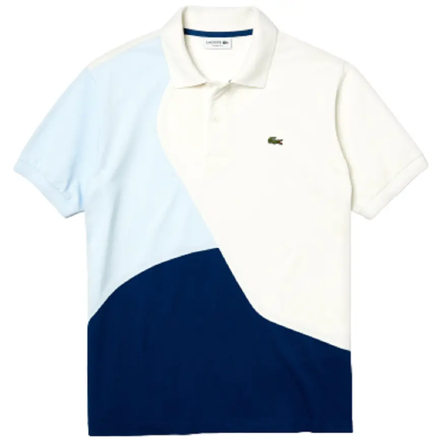 Áo Lacoste Piqué Polo Shirt 'Light Blue Navy' PH8526-ZDJ