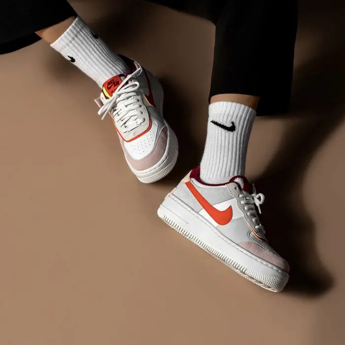 Giày Nike Wmns Air Force 1 Shadow 'Team Red Orange Pearl' CU8591-600 - Ảnh 9