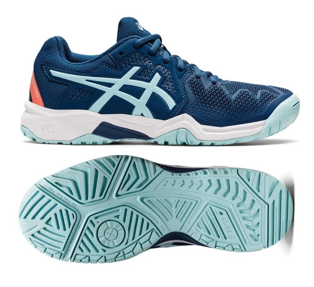 Alternative view of Giày Asics Gel Resolution 8 GS 'Light Indigo Clear Blue' 1044A018-406