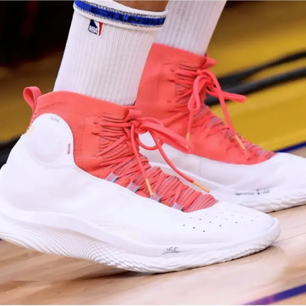 Giày Under Armour Curry 4 Flotro 'White Red' 3024861-100 - Ảnh 4