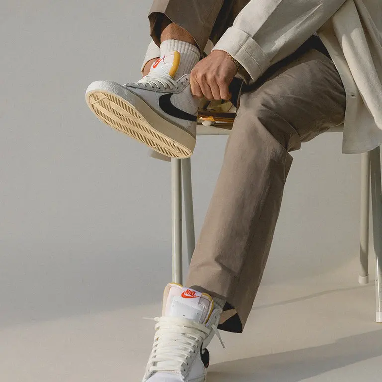 Giày Nike Blazer '77 Pro Club 'Light Bone Black' DQ7673-100 - Ảnh 3