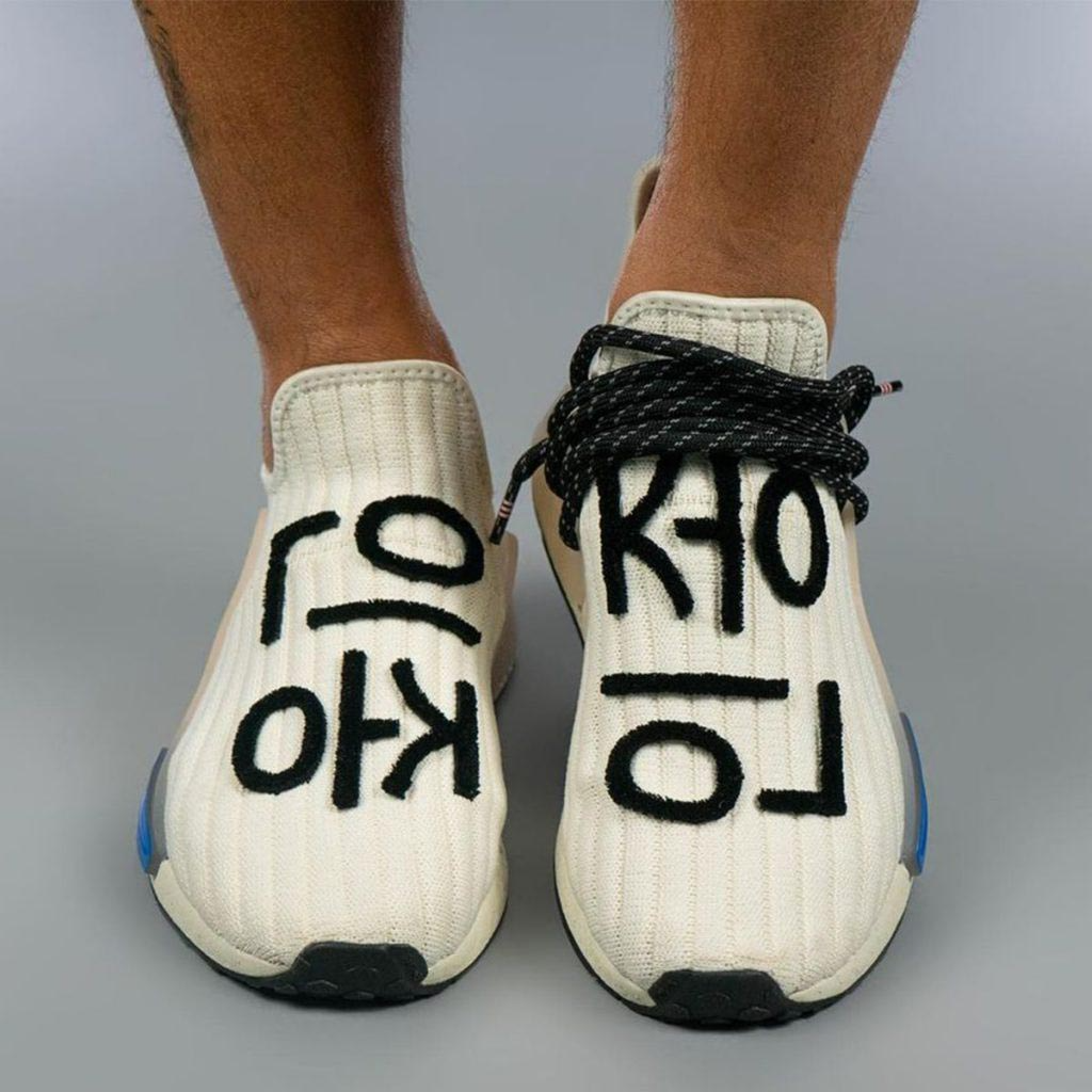 Giày Adidas Pharrell x NMD Human Race 'Cream' Q46454 - Ảnh 3