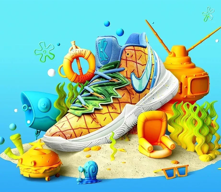 Giày Nike SpongeBob SquarePants x Kyrie 5 EP 'Pineapple House' CJ6950-800 - Ảnh 5