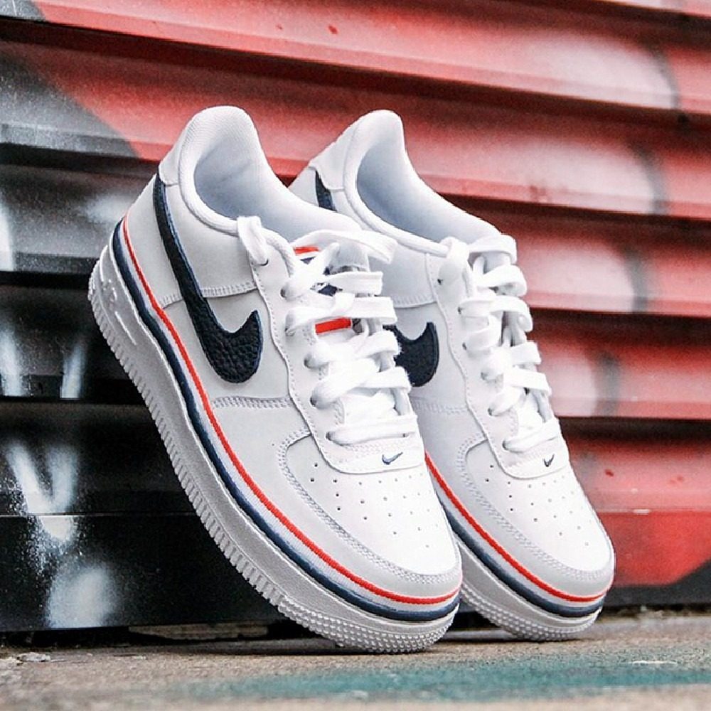 Giày Nike Air Force 1 LV8 1 GS 'White Concord' CW0984-100 - Ảnh 5