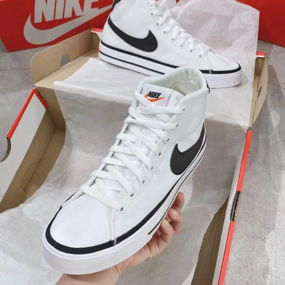 Giày Nike Court Legacy Canvas Mid 'White' DD0162-100 - Ảnh 7