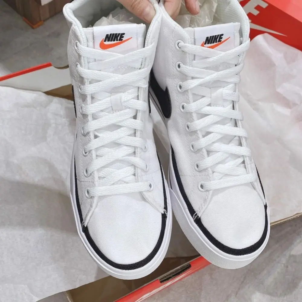 Giày Nike Court Legacy Canvas Mid 'White' DD0162-100 - Ảnh 8