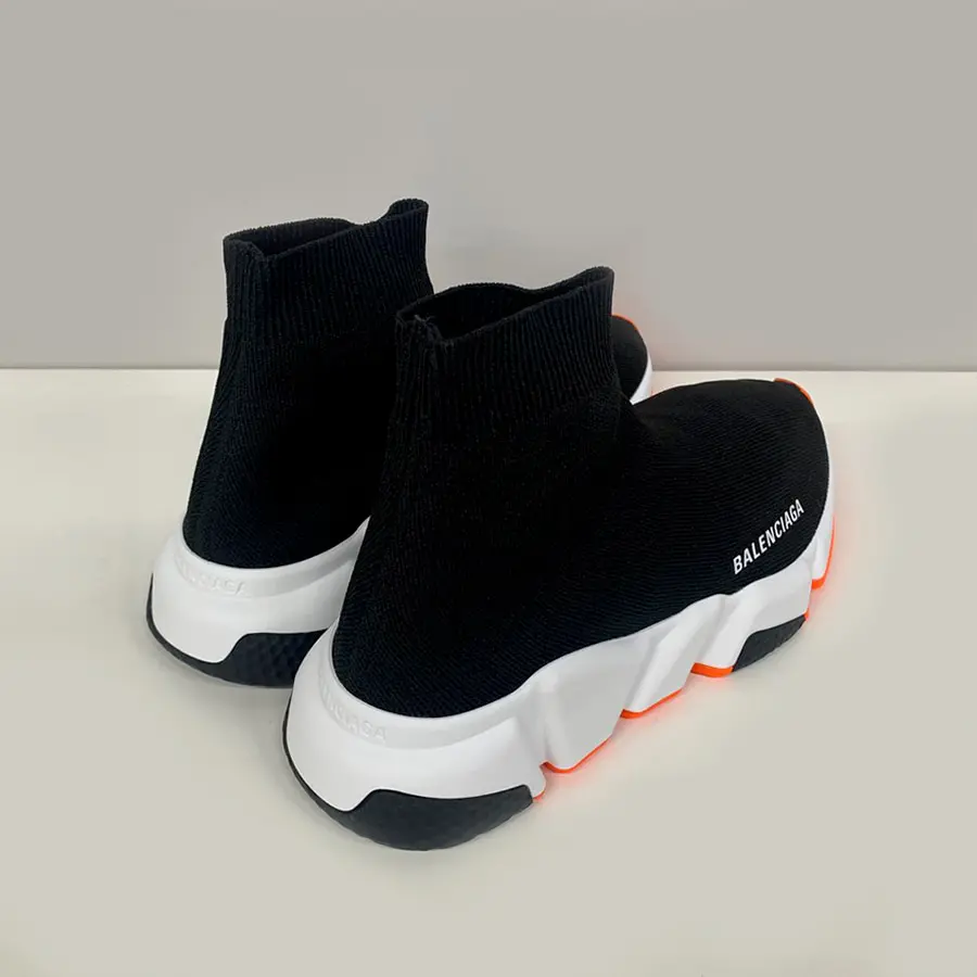 Giày Balenciaga Wmns Speed Trainer 'Black Orange' 587280 W1704 1917 - Ảnh 5
