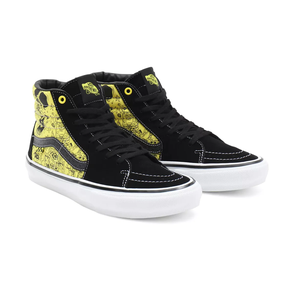 Giày Vans Skate Sk8-Hi x SpongeBob 'Black Yellow' VN0A5FCCZAU1 - Ảnh 4