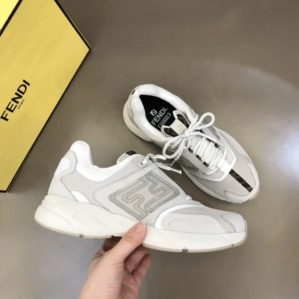 Giày Fendi Faster Trainers 'White' 7E1555AKX6F1ICF - Ảnh 4