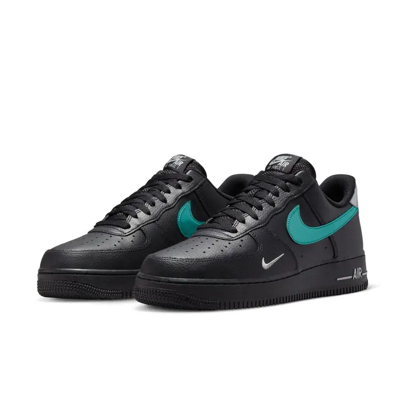 Alternative view of Giày Nike Air Force 1 '07 Low Black Blue Lightning FD0654-001