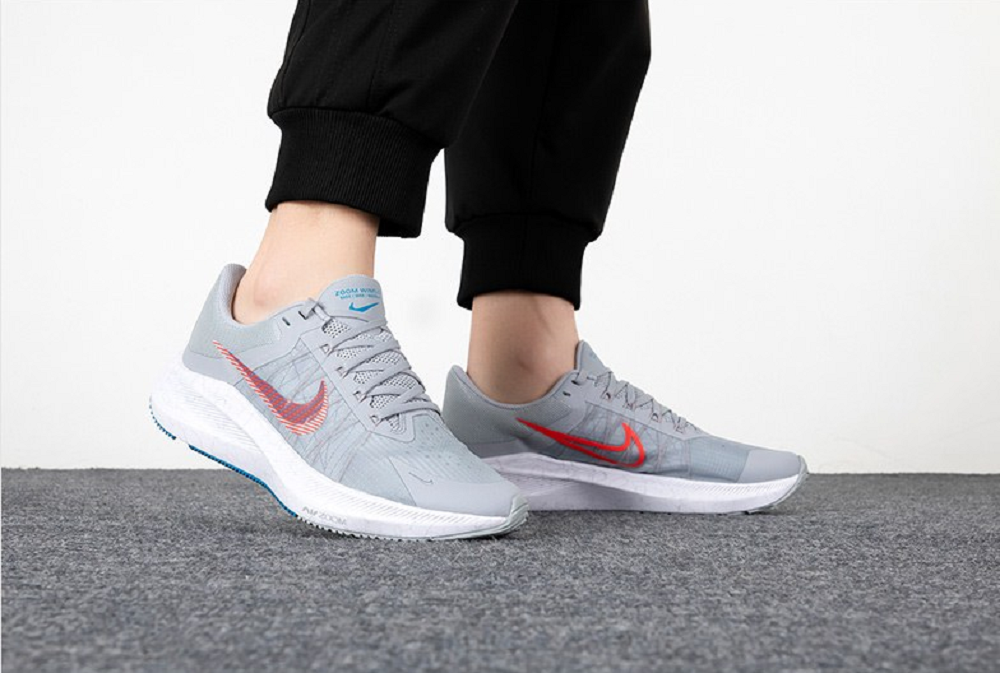 Giày Nike Winflo 8 'Wolf Grey Bright Crimson' CW3419-004 - Ảnh 6