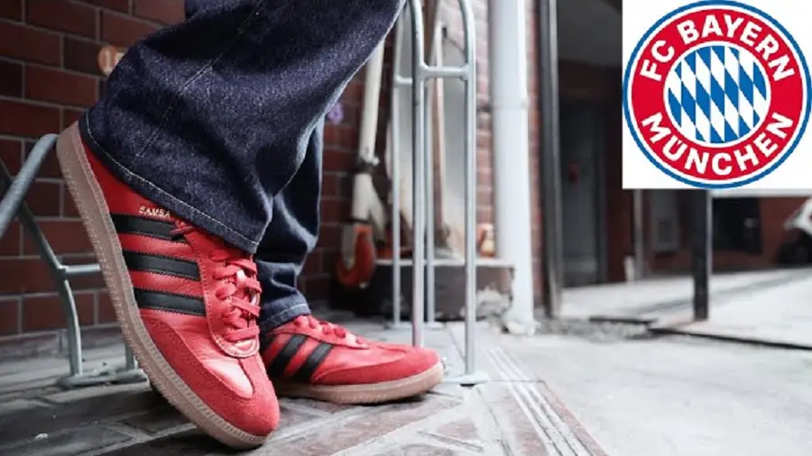 Alternative view of Giày Adidas FC Bayern Munich x Samba Team 'Power Red Black' HQ7031