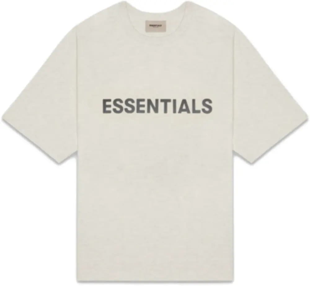 Alternative view of Áo Fear Of God Essentials 3D Silicon Applique Boxy T-Shirt Oatmeal FOG-ES3SABT