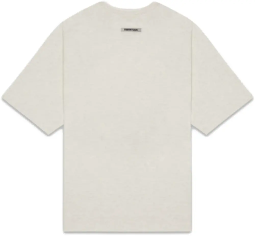 Áo Fear Of God Essentials 3D Silicon Applique Boxy T-Shirt Oatmeal FOG-ES3SABT - Ảnh 3