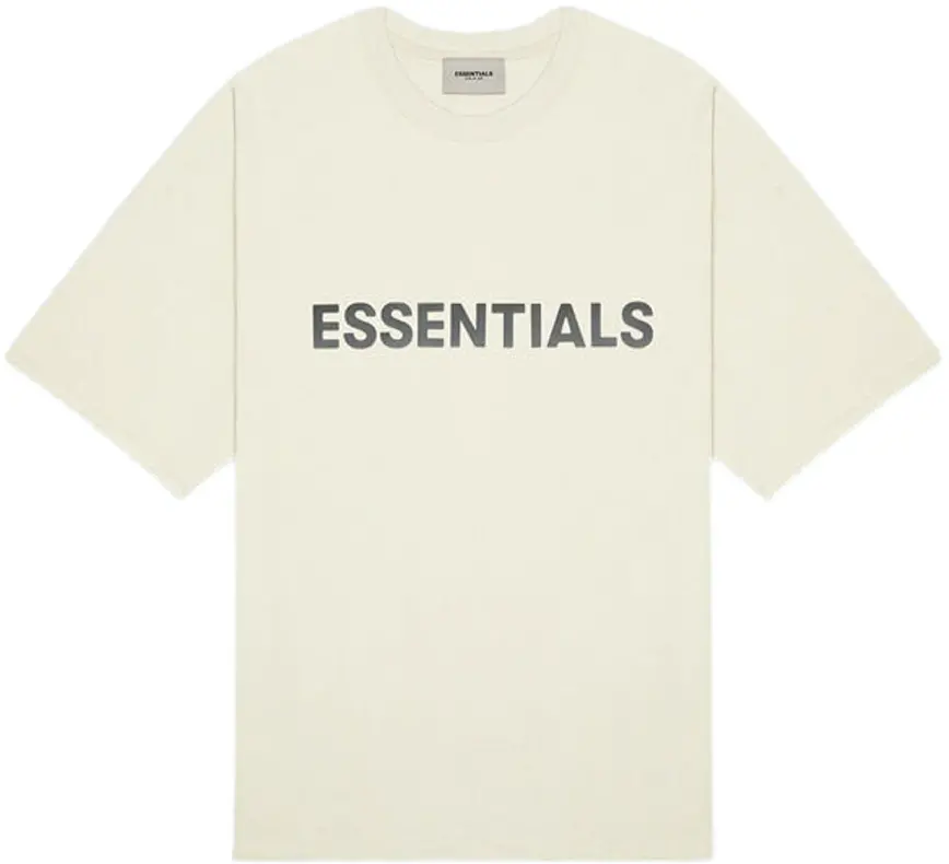 Áo Fear Of God Essentials 3D Silicon Applique Boxy T-Shirt Buttercream FOG-ES3SABTB