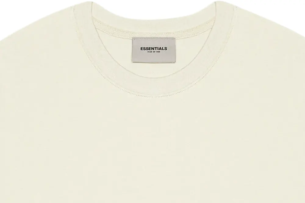 Áo Fear Of God Essentials 3D Silicon Applique Boxy T-Shirt Buttercream FOG-ES3SABTB - Ảnh 3