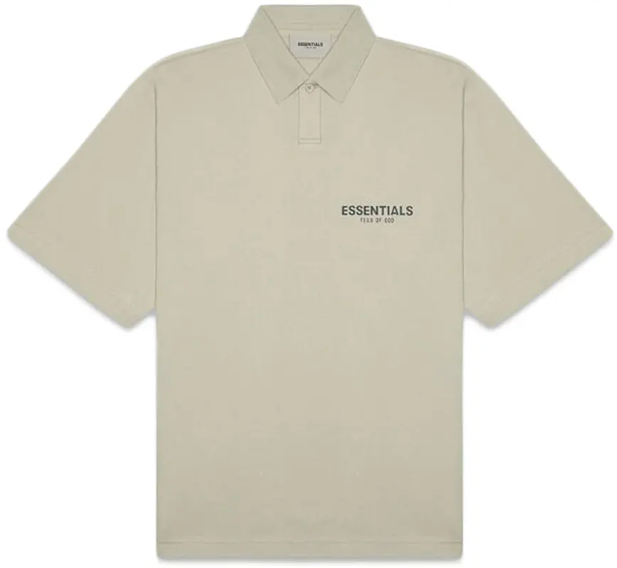 Áo Fear Of God Essentials Short Sleeve Boxy Polo Moss FOG-ESSSBPMSS