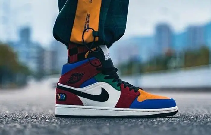 Giày Nike Blue The Great x Air Jordan 1 Mid 'Fearless' CU2805-100 - Ảnh 3
