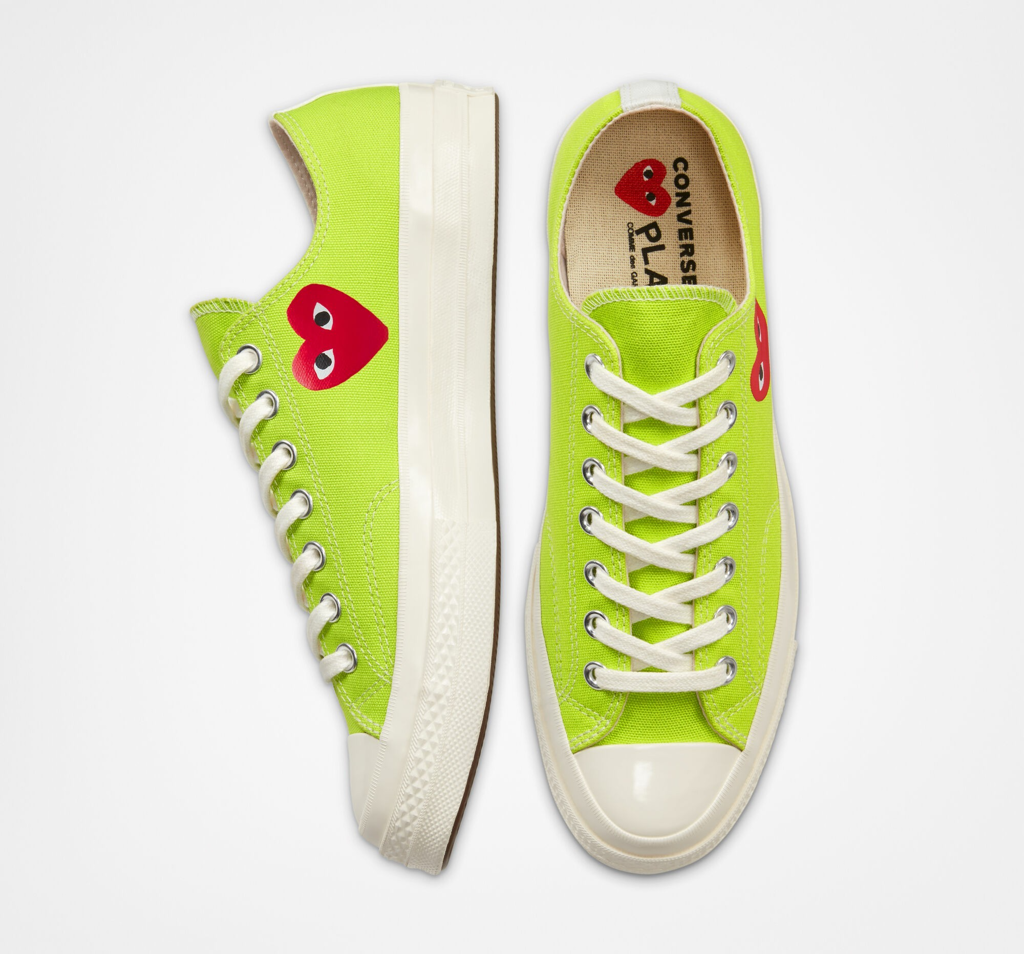 Giày Converse Comme des Garçons PLAY x Chuck 70 Low 'Bright Green' 168302C - Ảnh 4